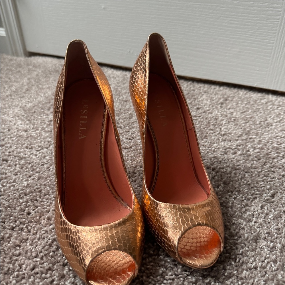 Women's Gold LeSilla Heels